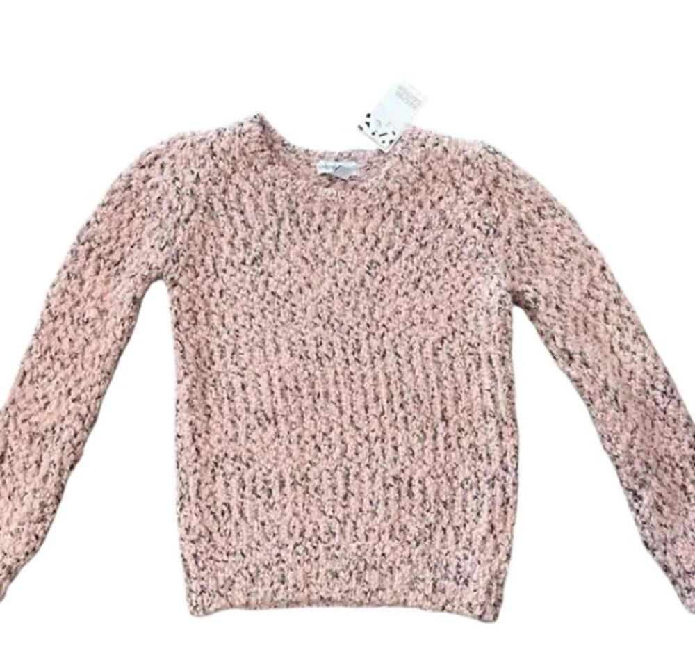 Harper Canyon Girls Fuzzy Long Sleeve Pink Metallic Sweater Size XL NWT